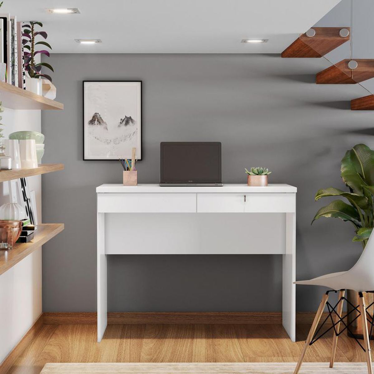 DI PORETTI - Escritorio Felicia Blanco 104x82x54 cm