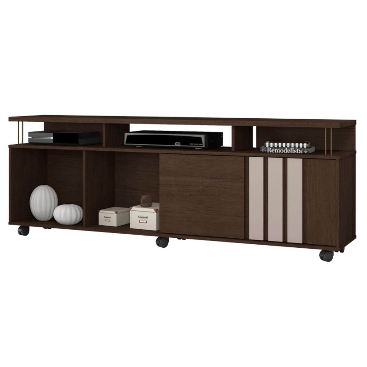 DI PORETTI - Rack TV 70 " Atraente Café 182x66x39 cm