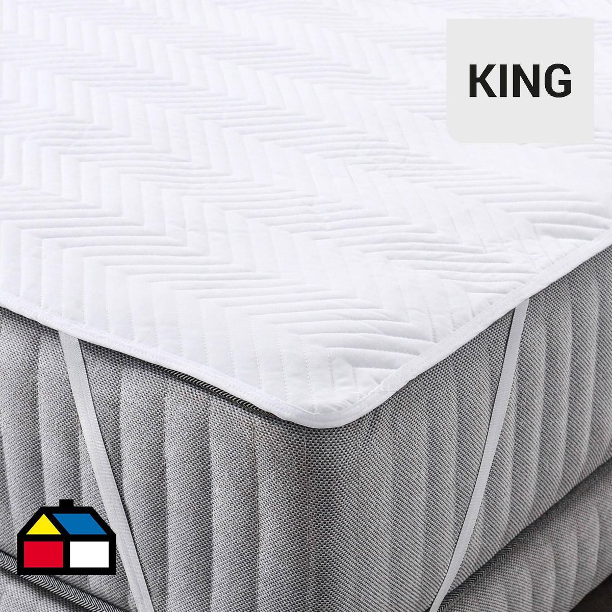 ELEMENT & CO - Cubrecolchón Classic Super king Blanco