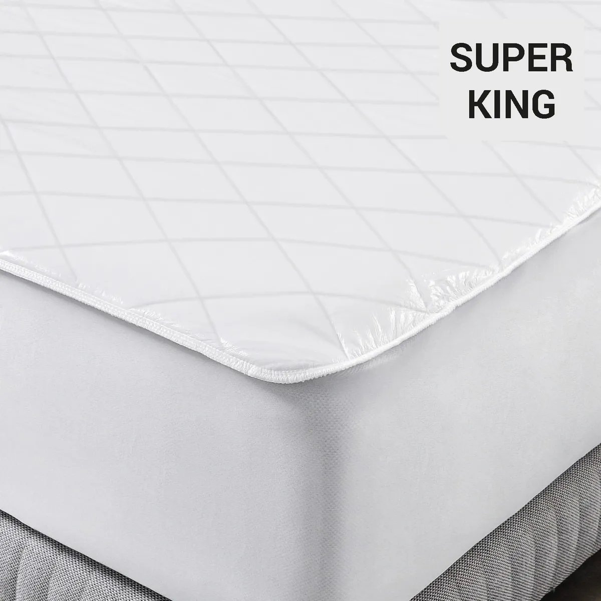 CANNON - Cubrecolchón Waterproof Super king Blanco