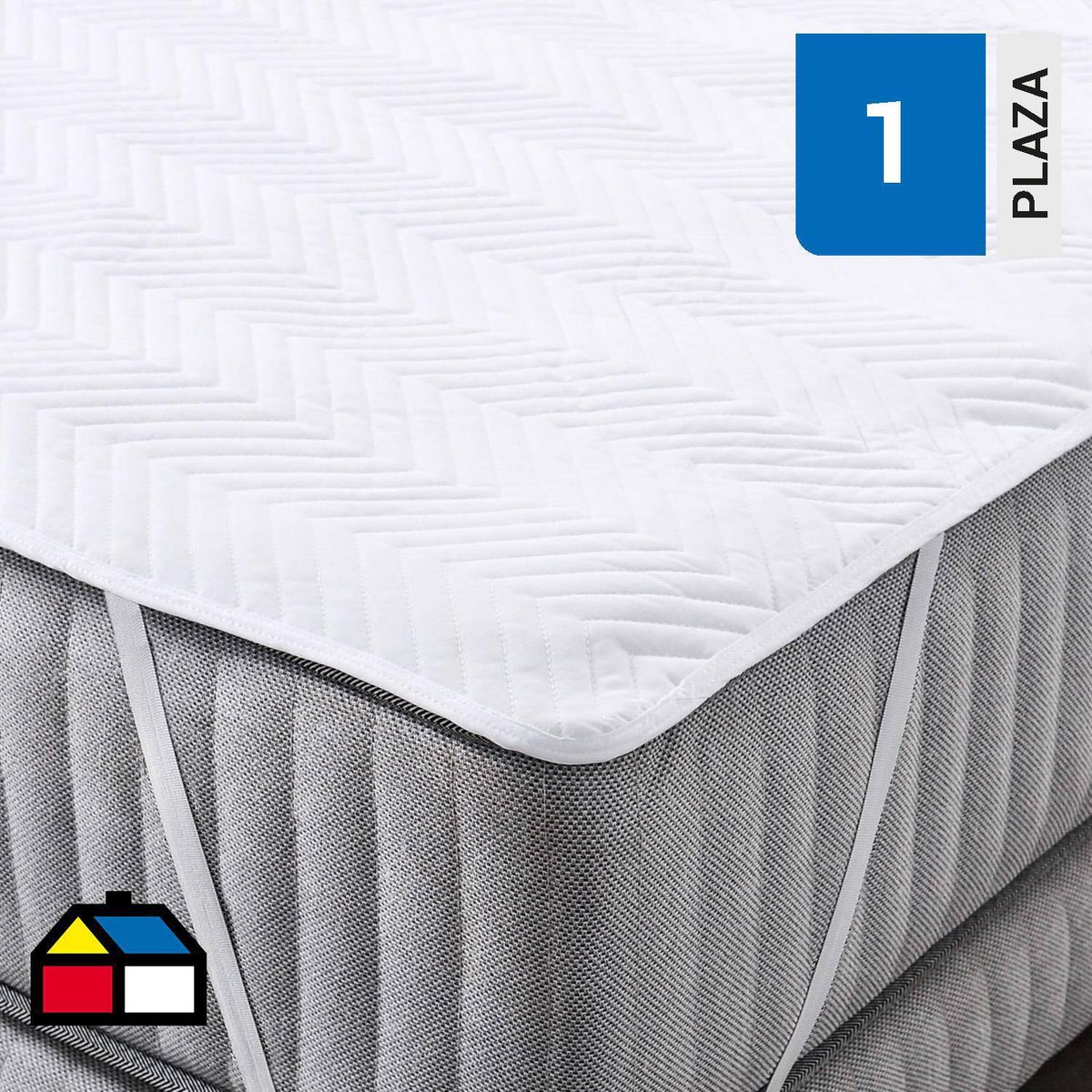 ELEMENT & CO - Cubrecolchón Classic 1 plaza Blanco