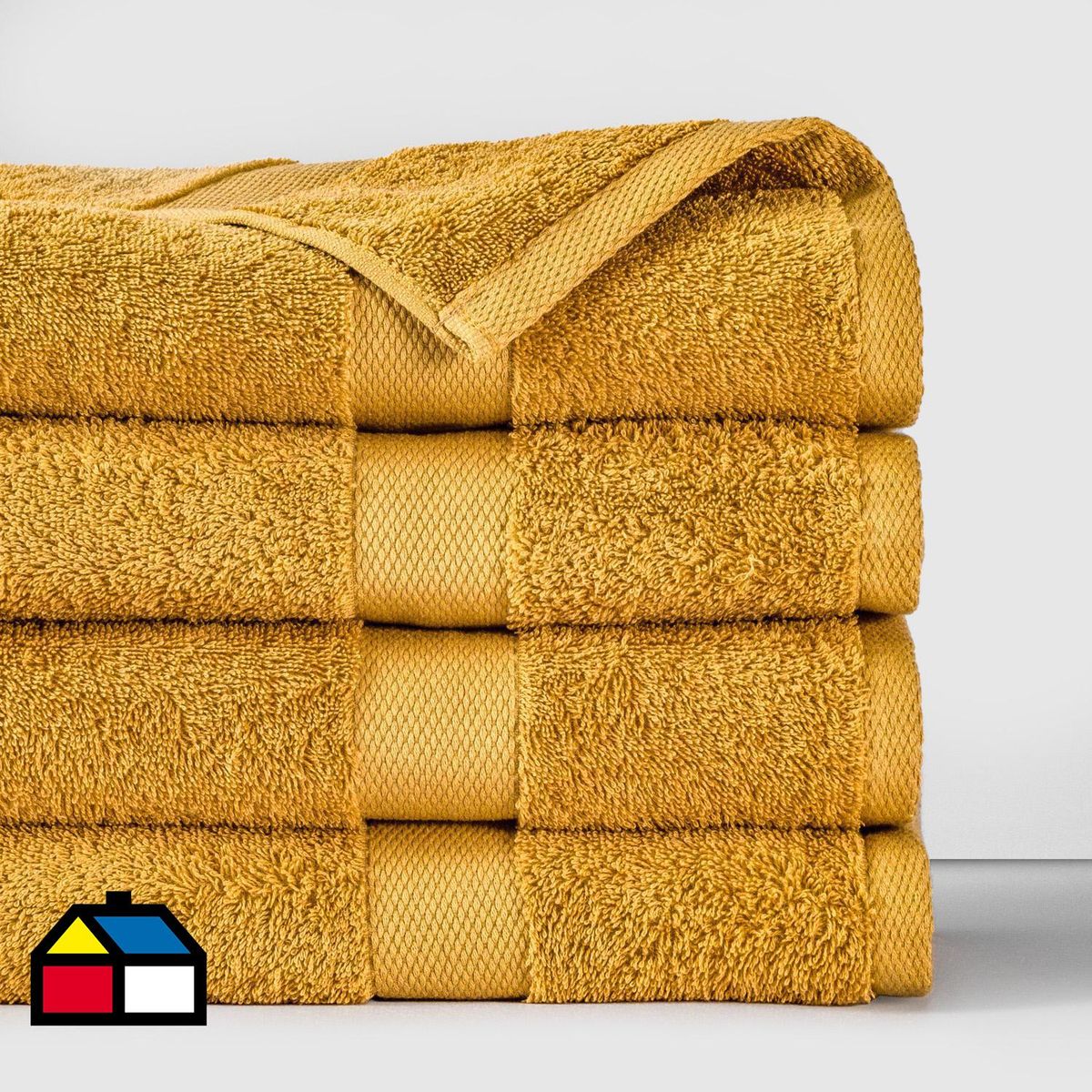 ELEMENT & CO - Toalla Baño Sábana 500 gr Algodón 90x170 cm Mostaza