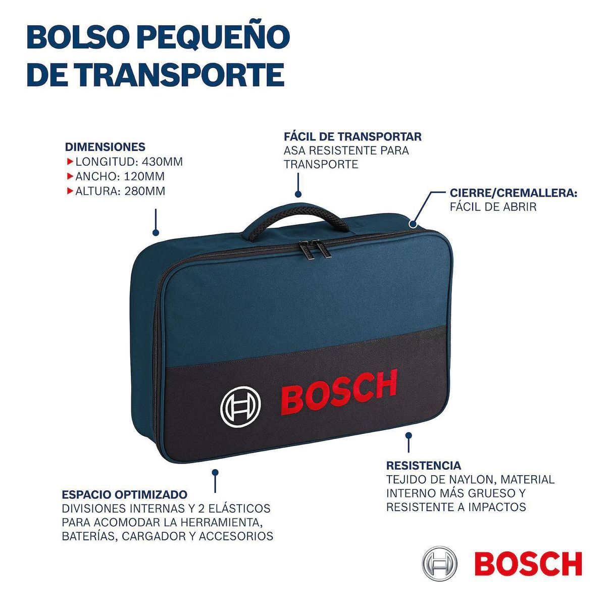 BOSCH - Bolsa de transporte de herramientas pequeña