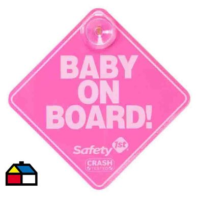 Letrero Baby On Board Rosado