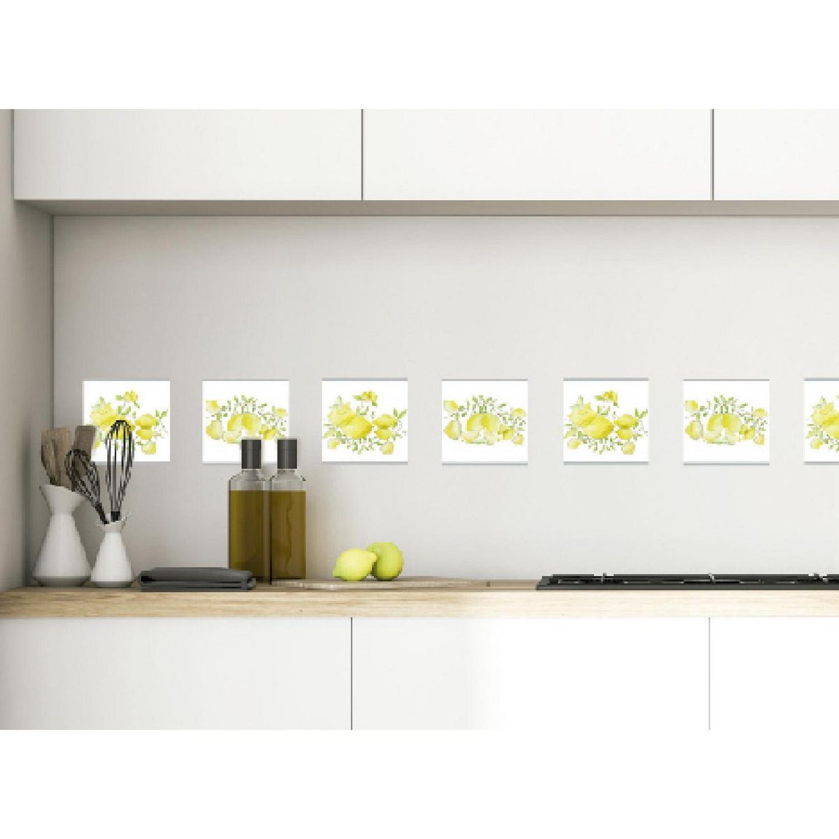 KANTU - Adhesivo limón 15x15 10u