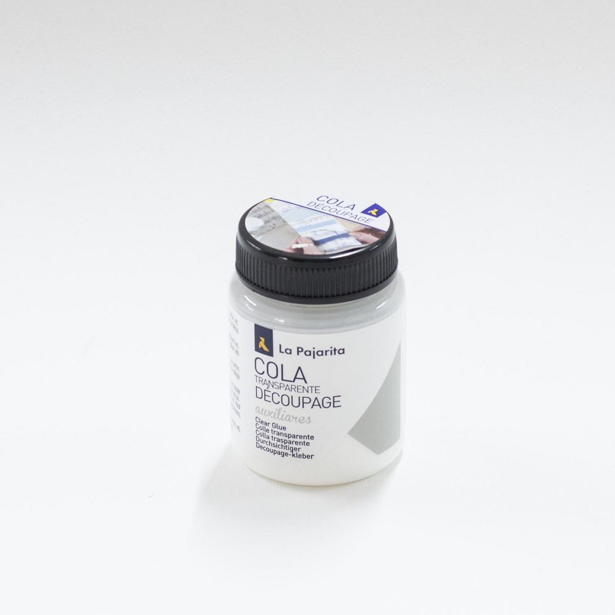 PINTURAS LA PAJARITA - Cola Transparente Decoupage Frasco (plástico/vidrio) 0.25 l Semibrillante Transparente