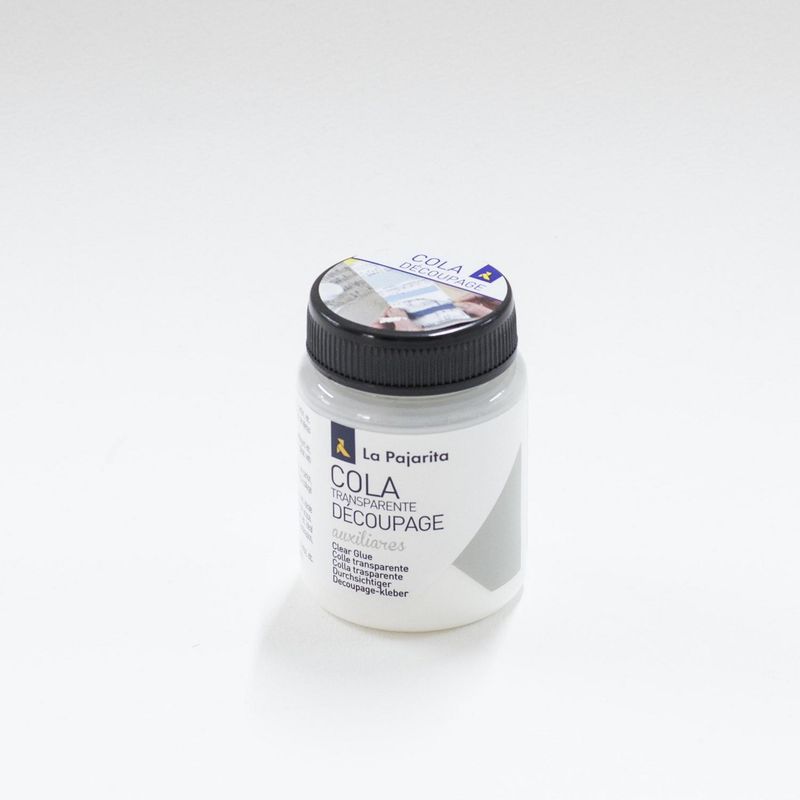 PINTURAS LA PAJARITA - Cola Transparente Decoupage Semibrillante Transparente 250 ml