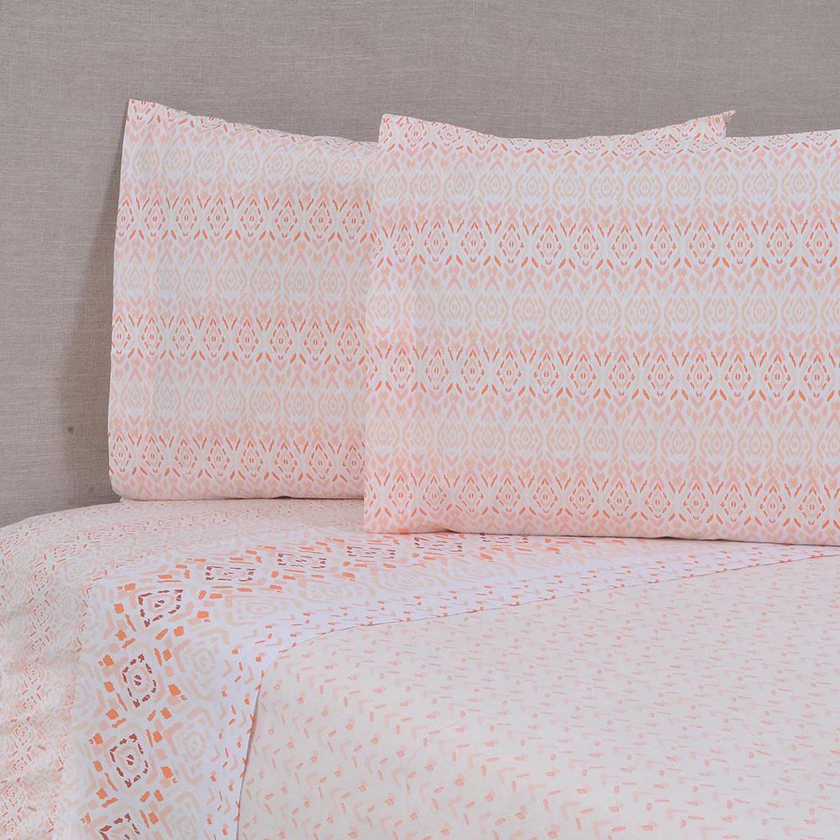 MASHINI - Sábana Estampada Canela King 144 Hilos Multicolor