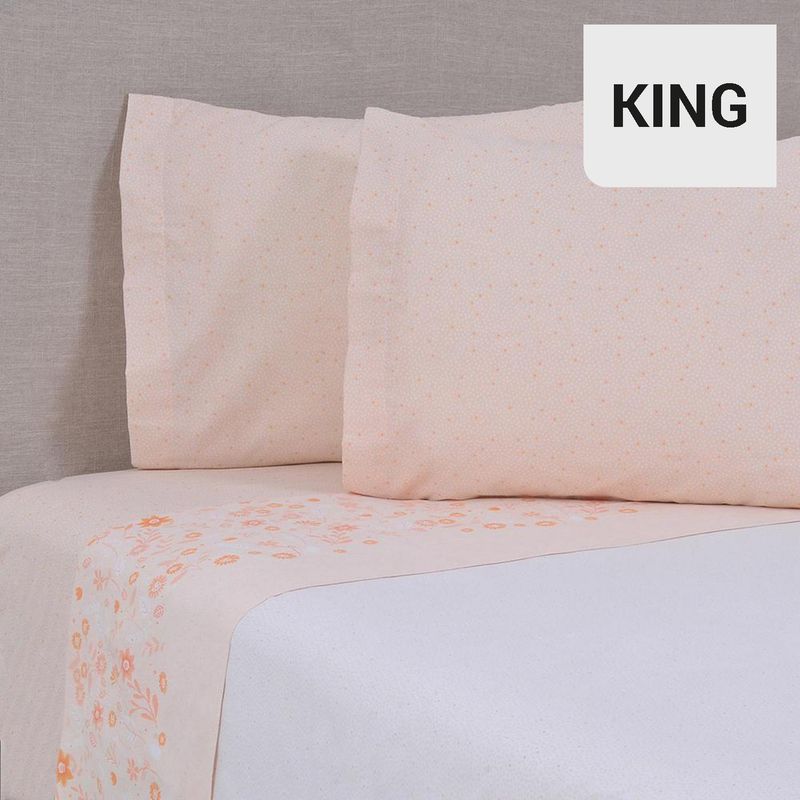 MASHINI - Sábana Estampada Ginger King 144 Hilos Multicolor