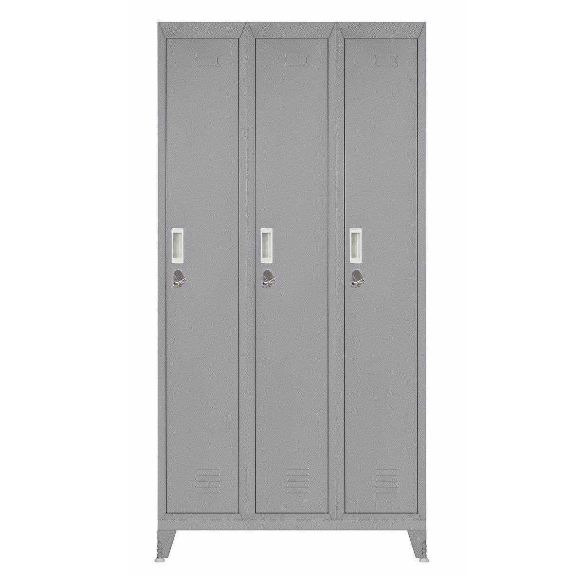 MALETEK - Locker M 3 Cuerpos 3 Puerta(s) 83x166x53 cm Gris