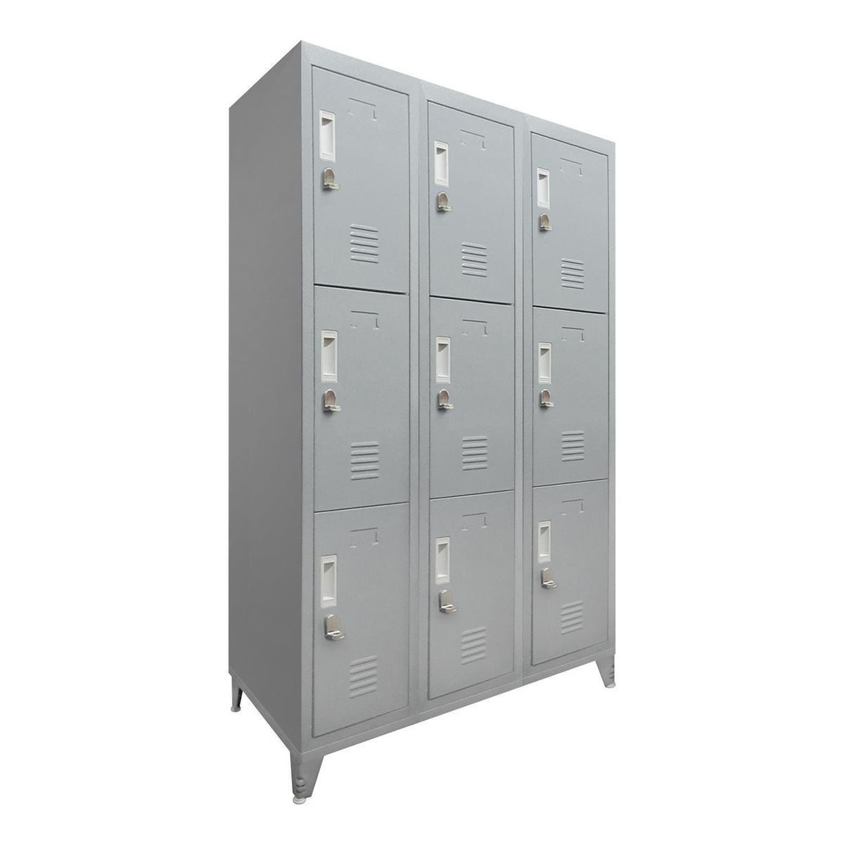 MALETEK - Locker M 3 Cuerpos 9 Puerta(s) 83x166x52 cm Gris