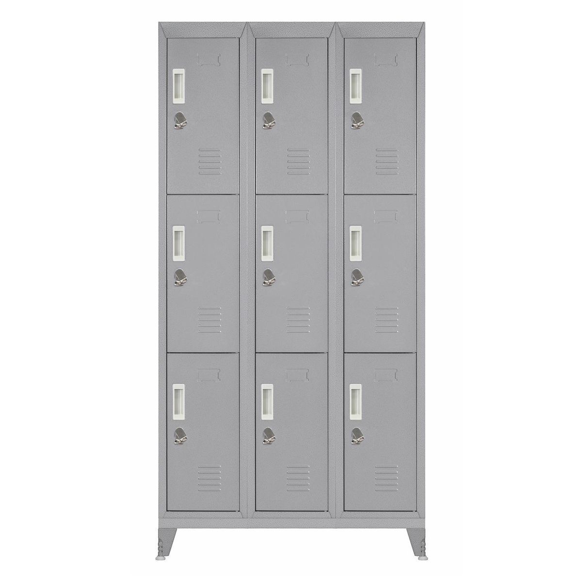 MALETEK - Locker M 3 Cuerpos 9 Puerta(s) 83x166x52 cm Gris
