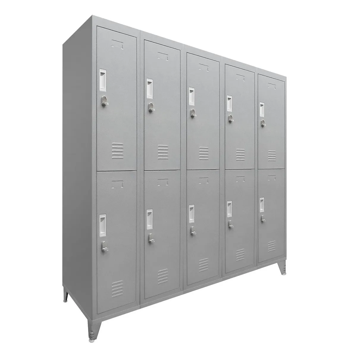 MALETEK - Locker M 5 Cuerpos 10 Puerta(s) 137x166x52 cm Gris