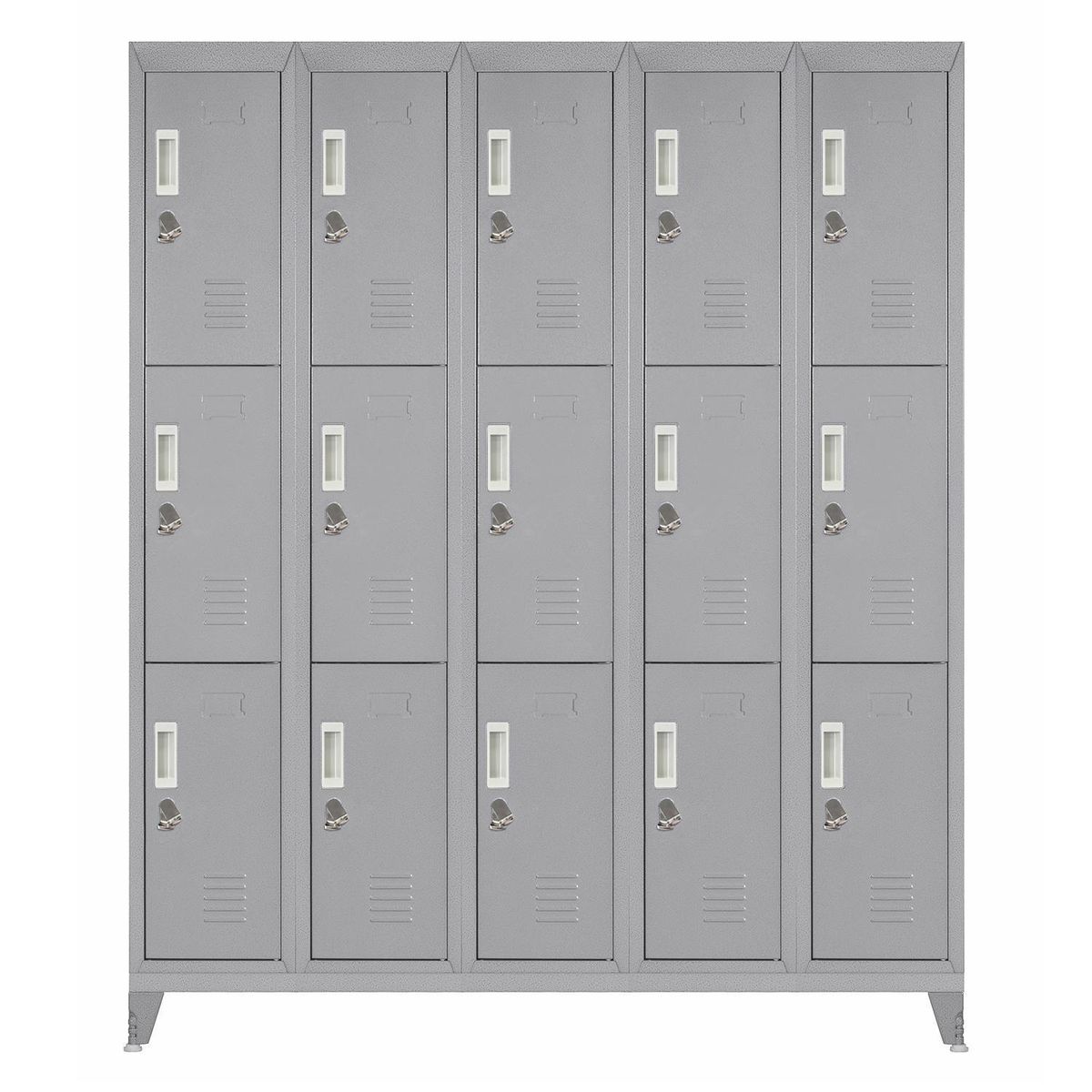 MALETEK - Locker M 5 Cuerpos 15 Puerta(s) 137x166x52 cm Gris