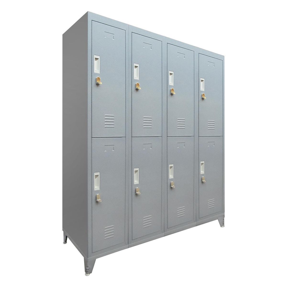 MALETEK - Locker M 4 Cuerpos 8 Puerta(s) 111x166x52 cm Gris
