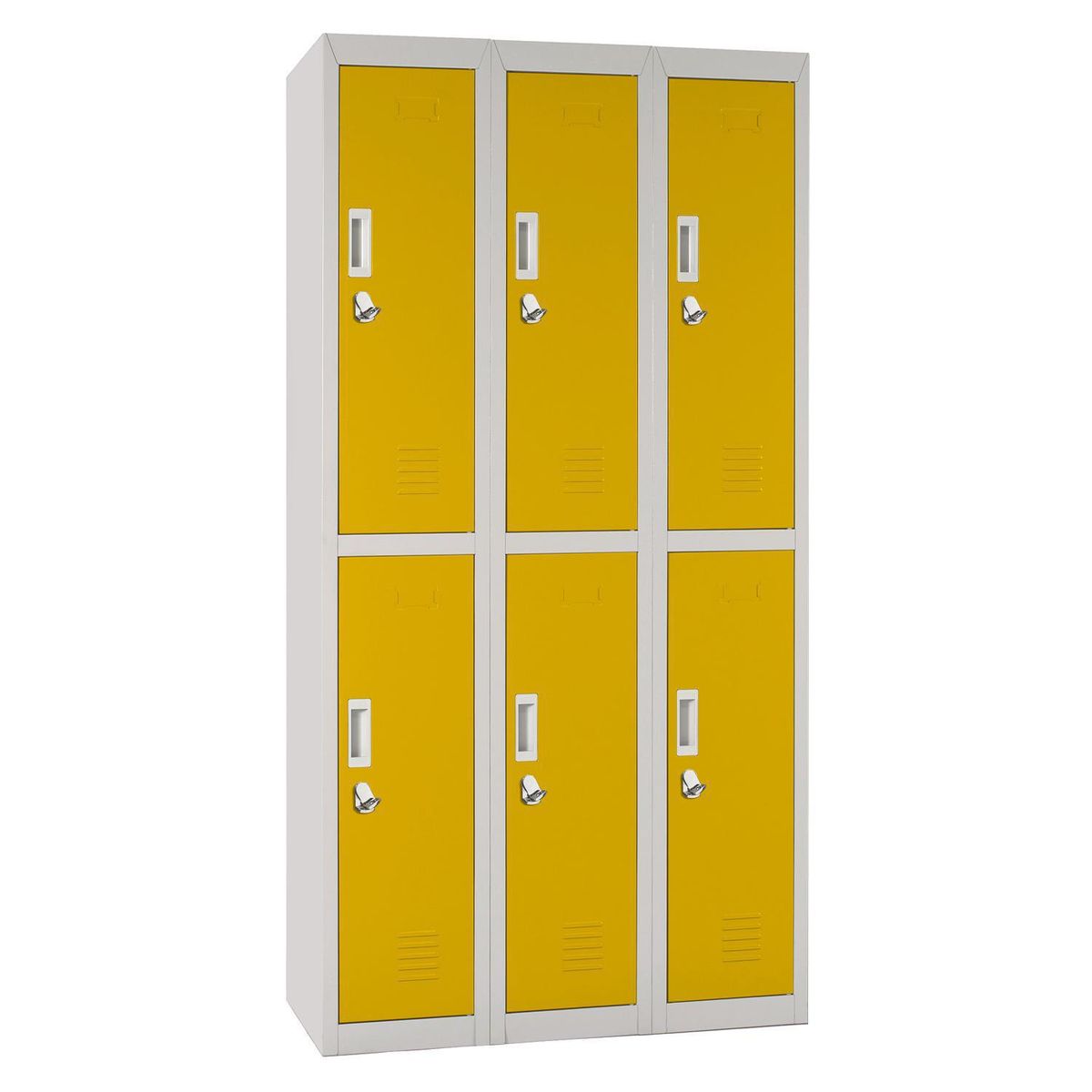 MALETEK - Locker Officelock 3 Cuerpos 6 Puerta(s) 83x166x48 cm Amarillo