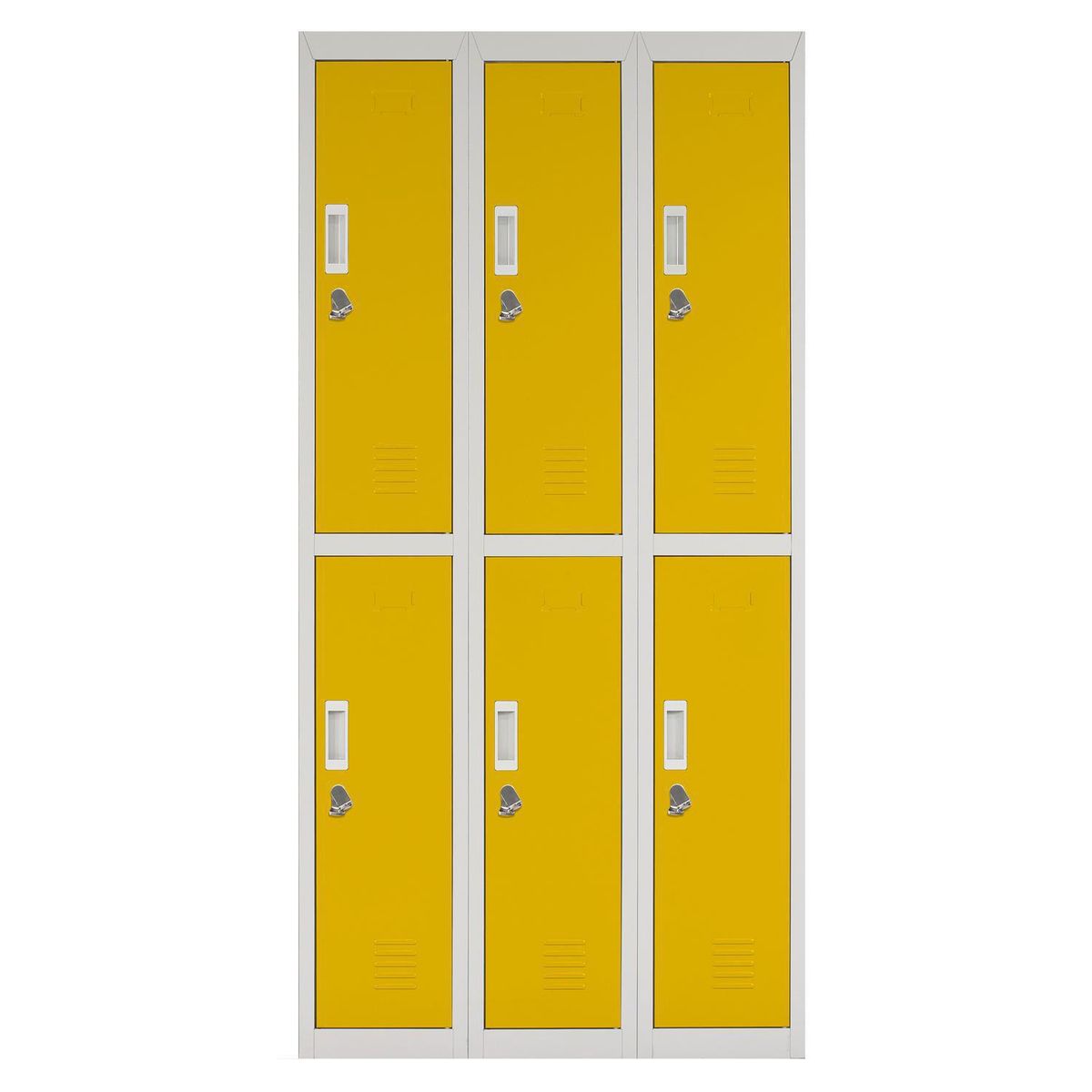 MALETEK - Locker Officelock 3 Cuerpos 6 Puerta(s) 83x166x48 cm Amarillo
