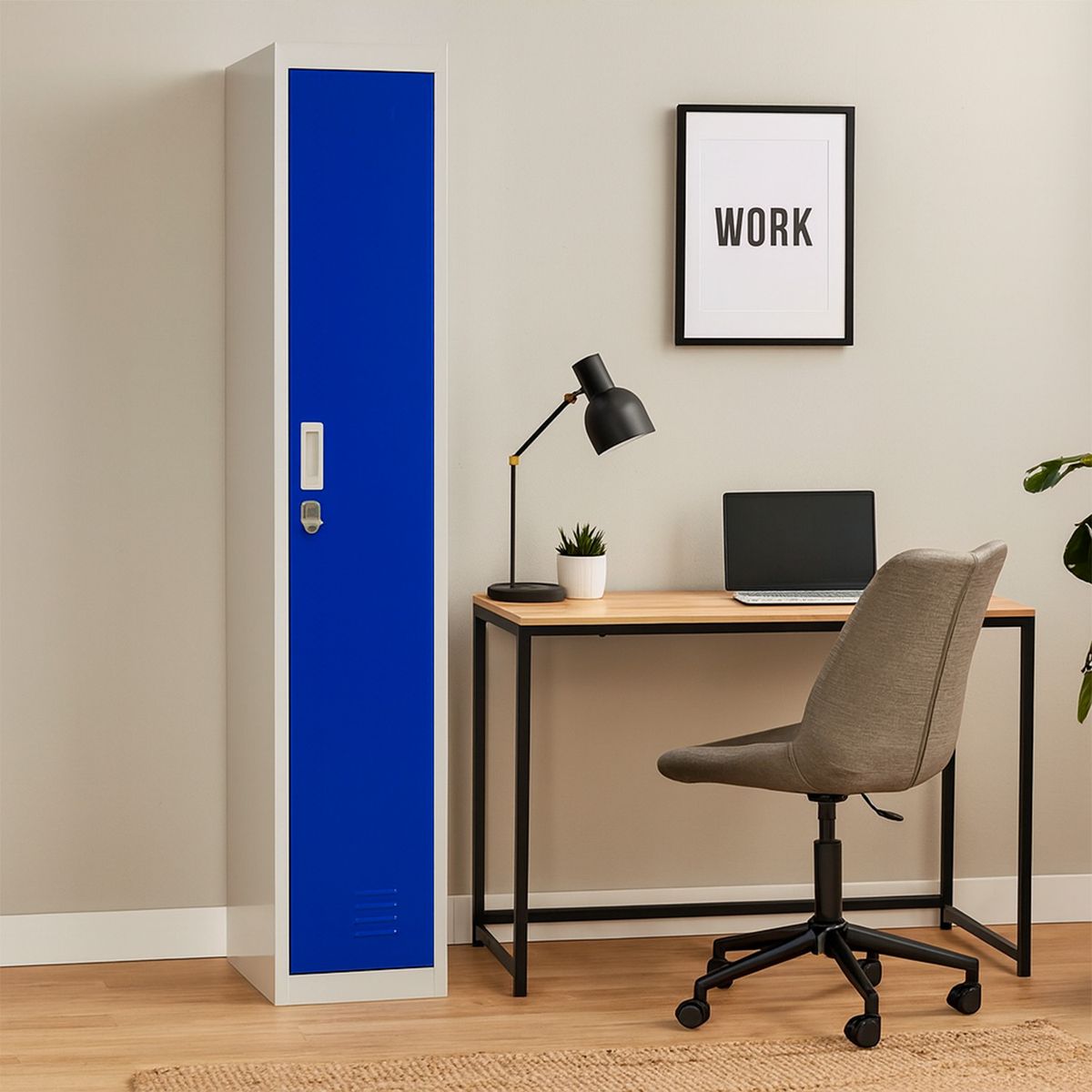 MALETEK - Locker Officelock 1 Cuerpo 1 Puerta(s) 28x166x53 cm Azul