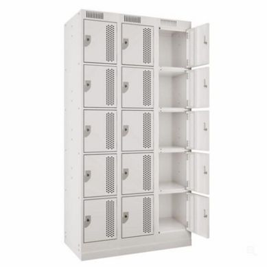 Locker Acero Galvanizado 3 cuerpos 15 casilleros
