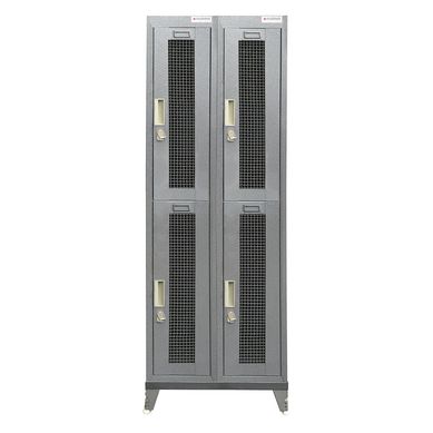 Locker Metlico 2 cuerpos 4 puertas malla