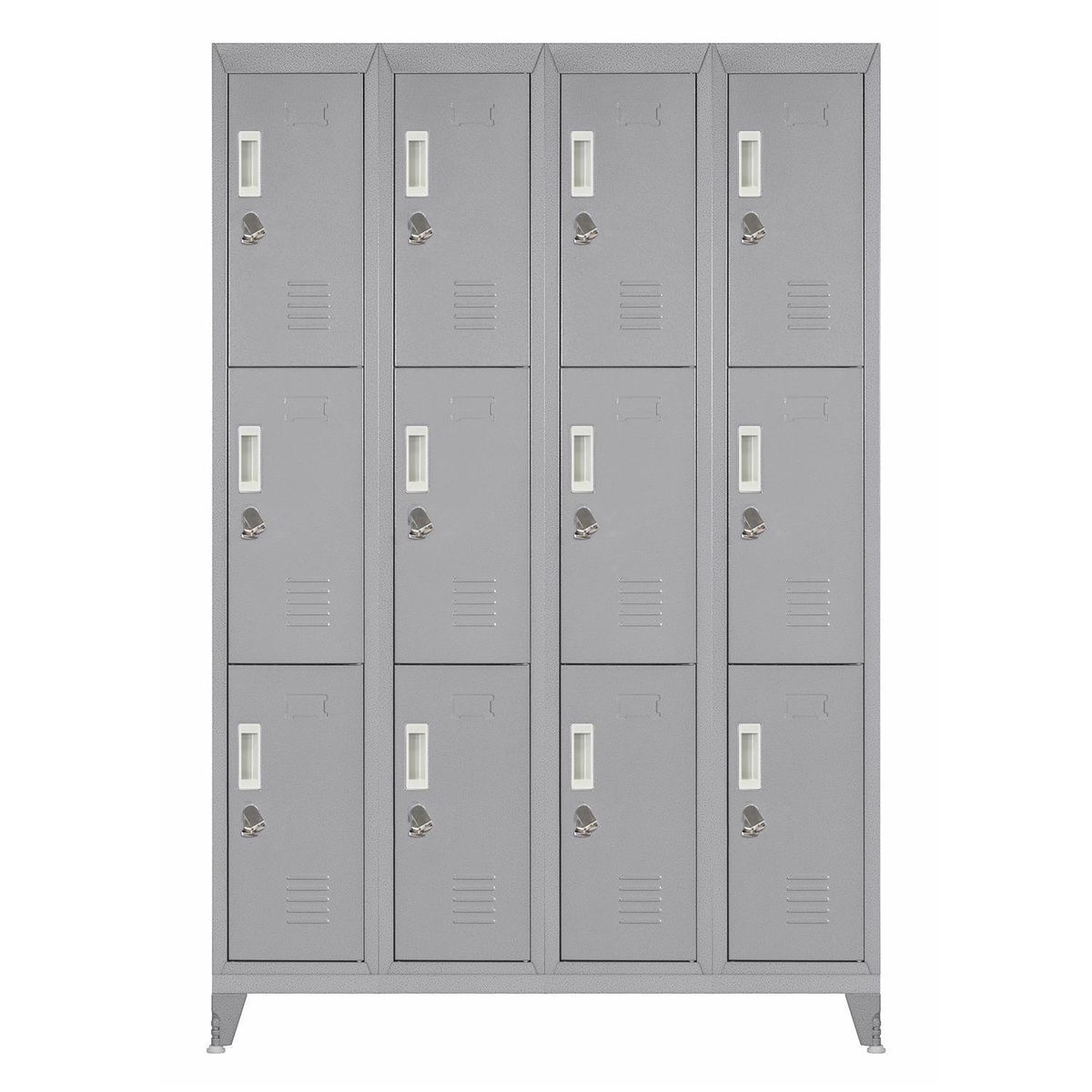 MALETEK - Locker M 4 Cuerpos 12 Puerta(s) 111x166x52 cm Gris
