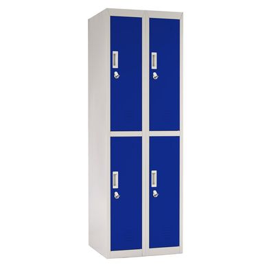Locker Officelock 2 cuerpos 4 casilleros Azul