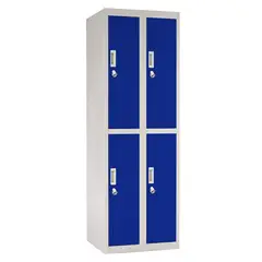 MALETEK - Locker Officelock 2 Cuerpos 4 Puerta(s) 57x166x53 cm Azul