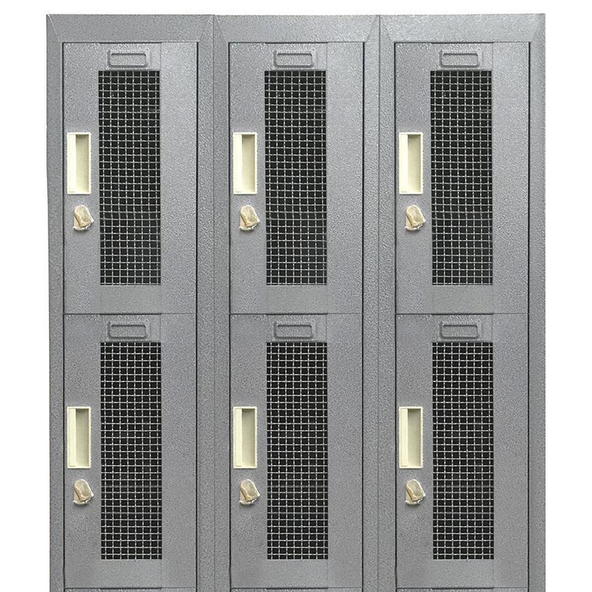 MALETEK - Locker Metálico 3 Cuerpos Puerta Malla 9 Puerta(s) 83x166x52 cm Gris