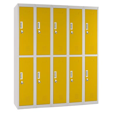 Locker Officelock 5 cuerpos 10 casilleros Amarillo