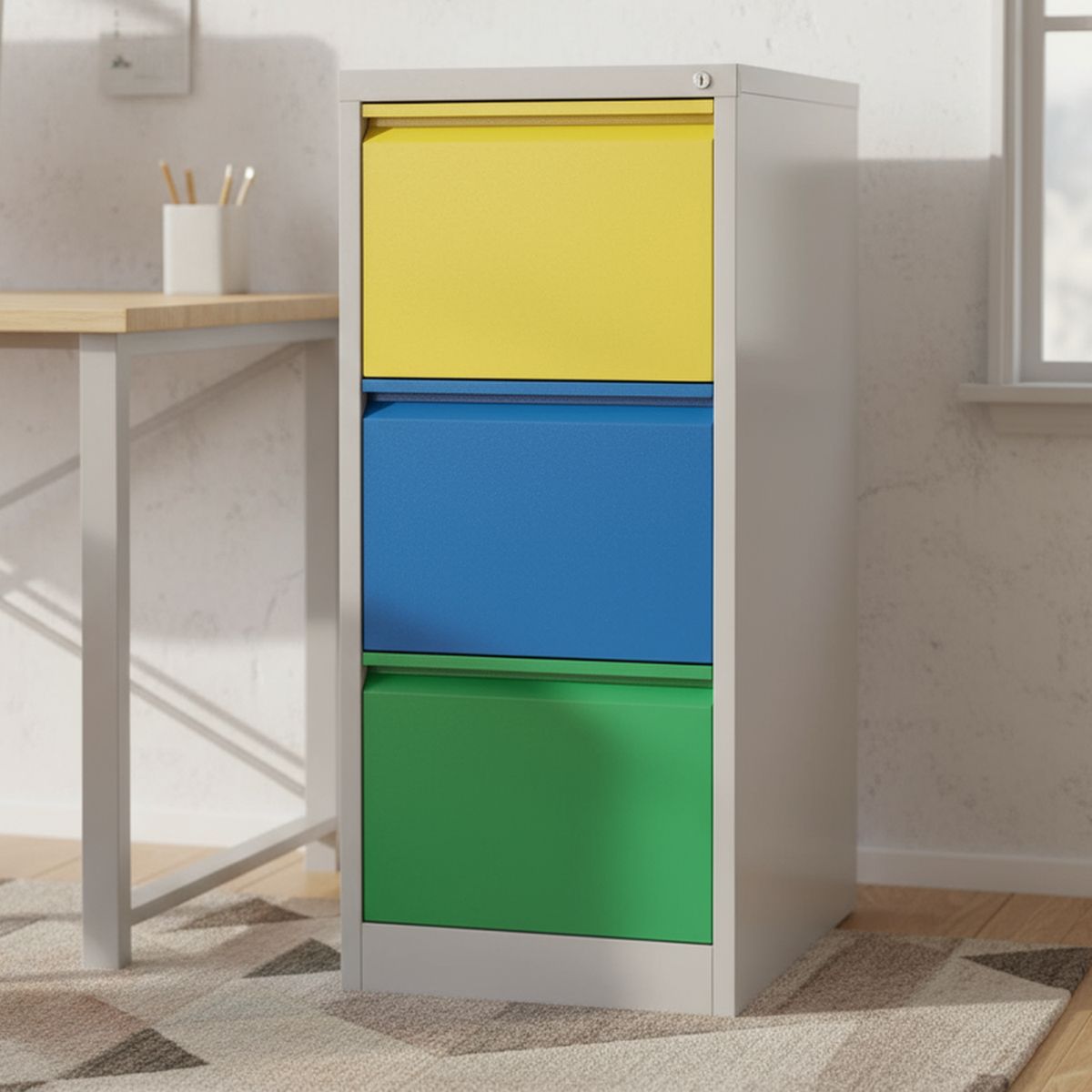 MALETEK - Kardex 3 Cajones Llave Multicolor