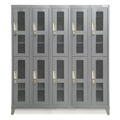 Locker Metlico 5 cuerpos 10 puertas malla