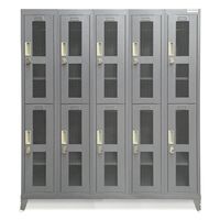 Locker Metálico 5 Cuerpos Puerta Malla 10 Puerta(s) 137x166x52 cm Gris