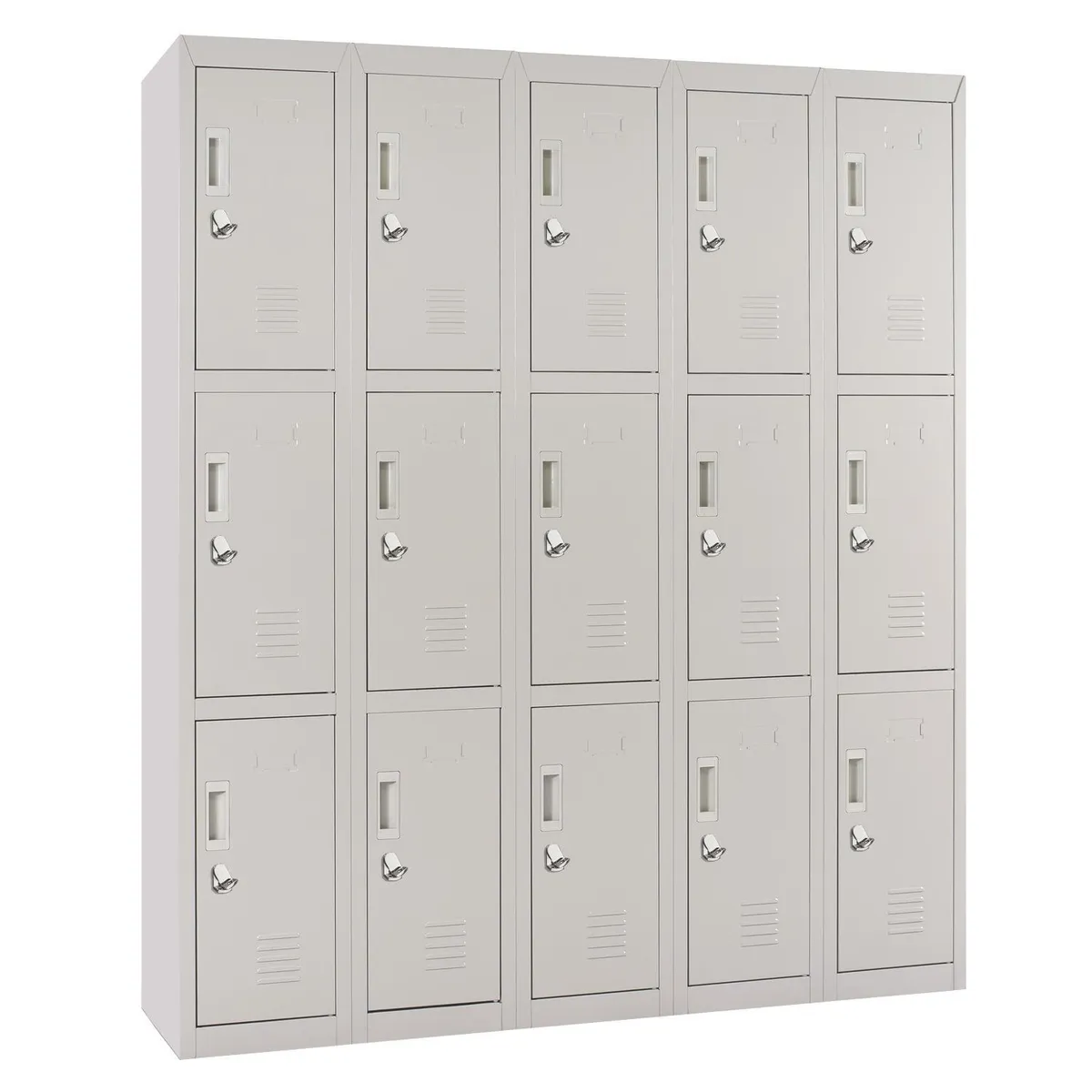 MALETEK - Locker Officelock 5 Cuerpos 15 Puerta(s) 140x166x52 cm Gris