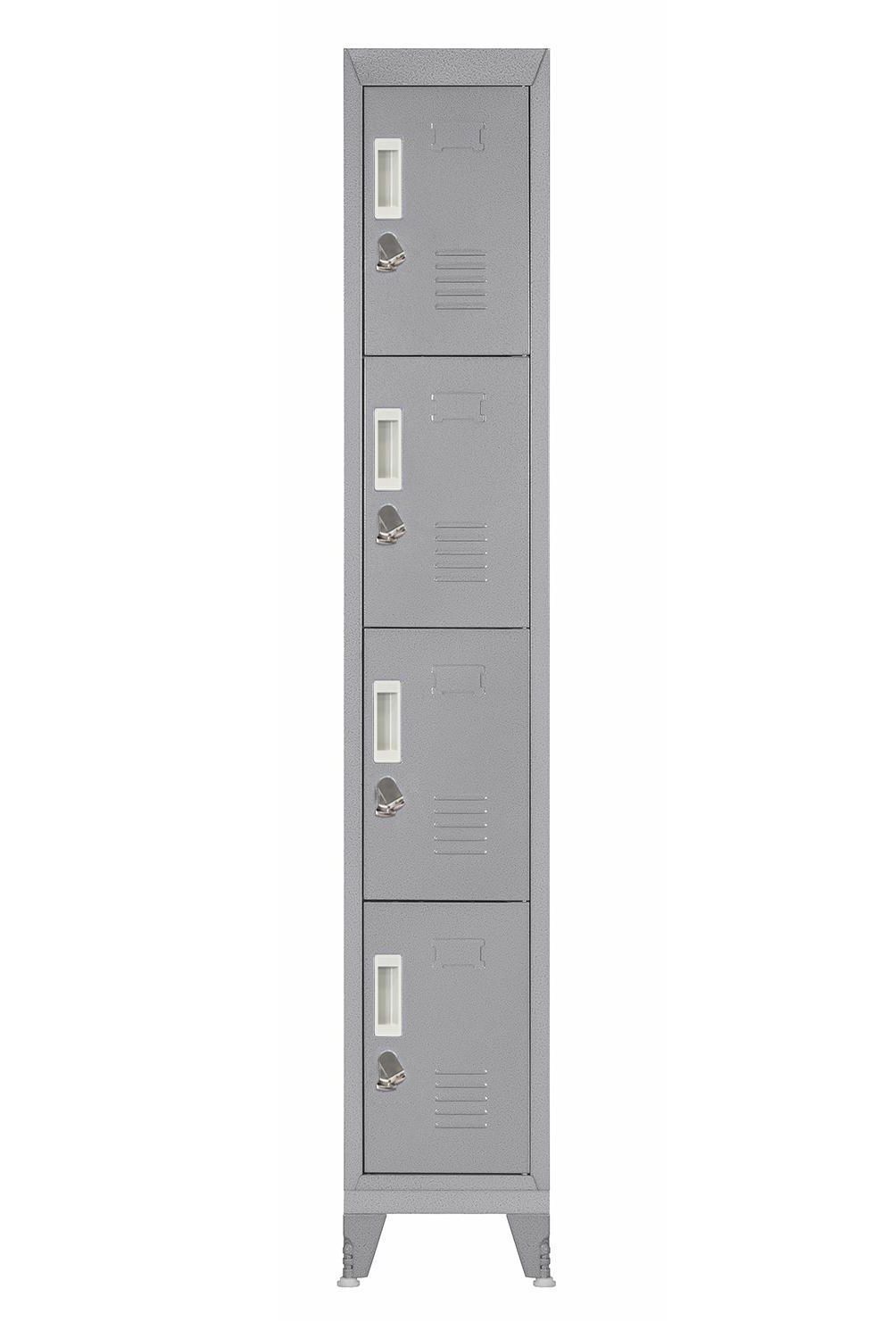 MALETEK - Locker M 1 Cuerpo 4 Puerta(s) 29x166x52 cm Gris
