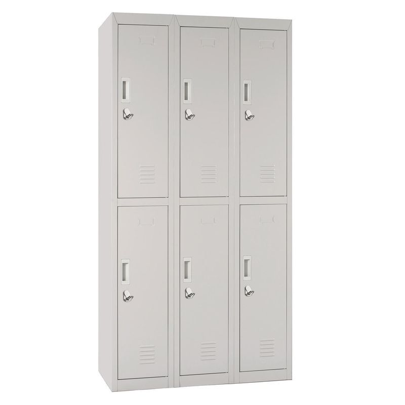 MALETEK - Locker Officelock 3 Cuerpos 6 Puerta(s) 83x166x52 cm Gris