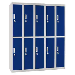 MALETEK - Locker Officelock 5 Cuerpos 10 Puerta(s) 137x166x53 cm Azul