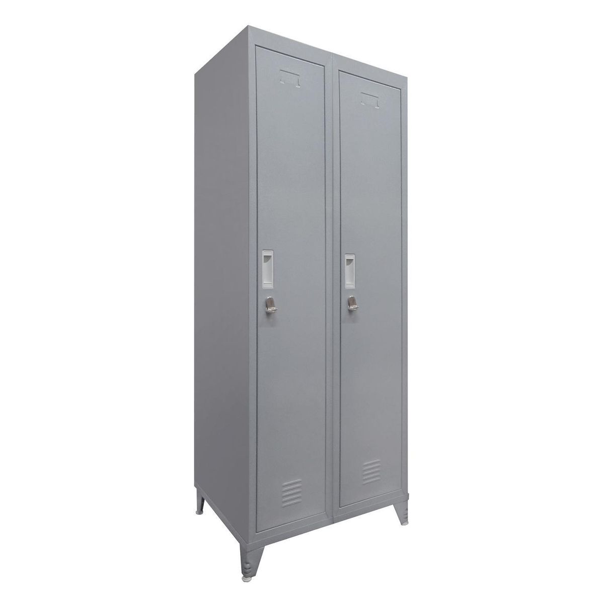 MALETEK - Locker M 2 Cuerpos 2 Puerta(s) 57x166x53 cm Gris