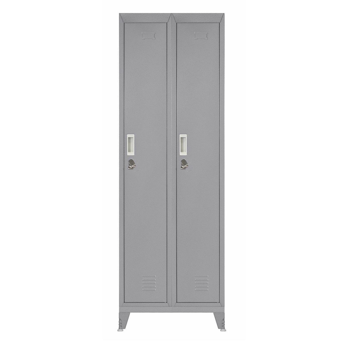 MALETEK - Locker M 2 Cuerpos 2 Puerta(s) 57x166x53 cm Gris