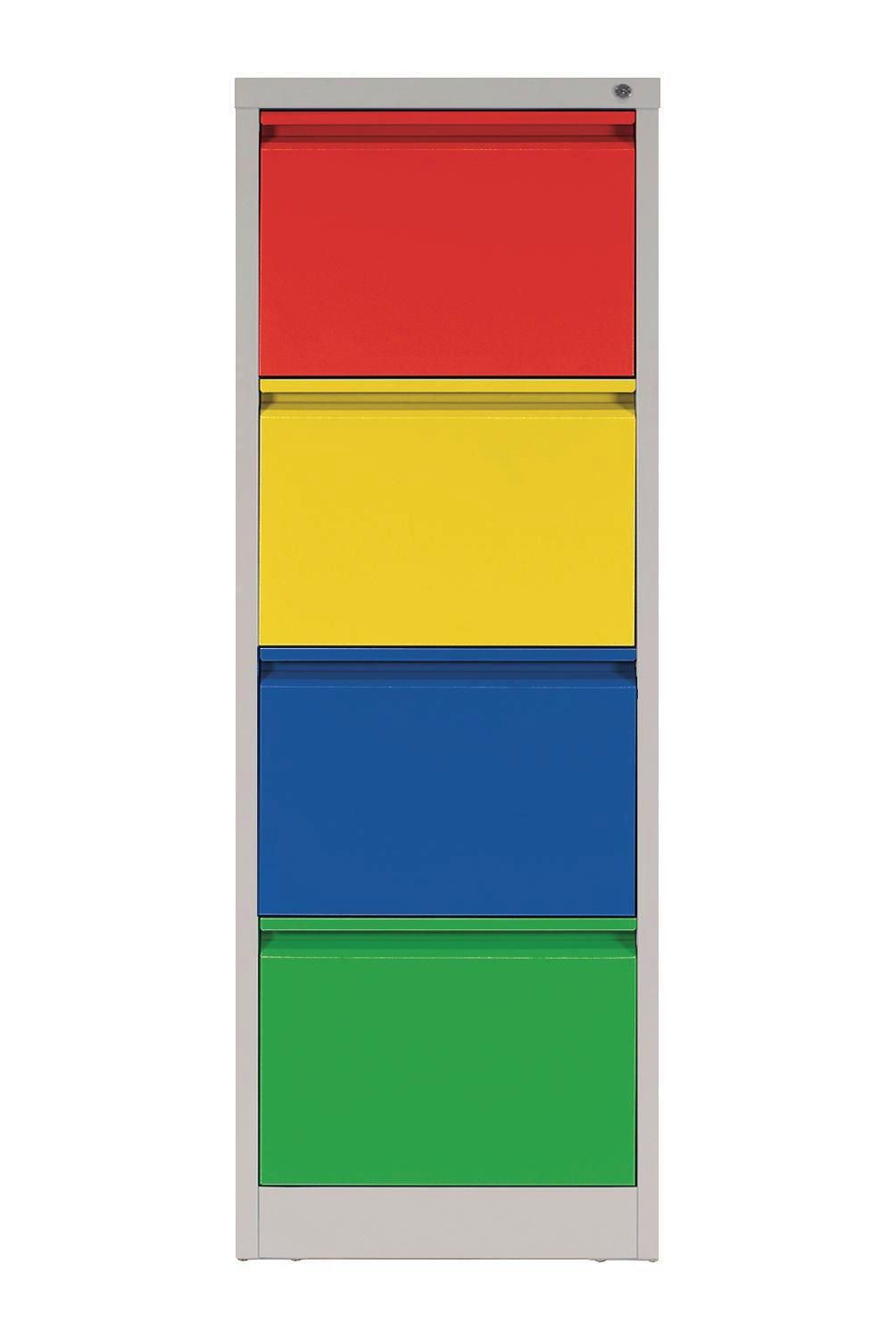 MALETEK - Kardex 4 Cajones Llave Multicolor