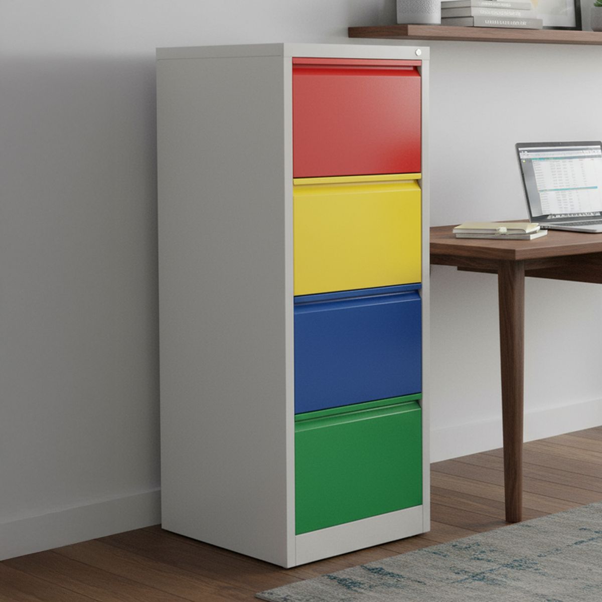 MALETEK - Kardex 4 Cajones Llave Multicolor
