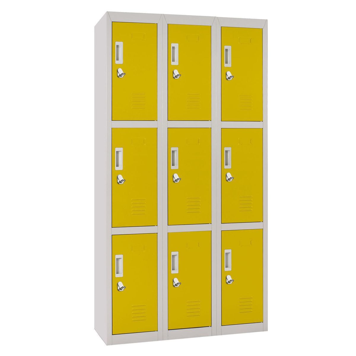 MALETEK - Locker Officelock 3 Cuerpos 9 Puerta(s) 83x166x53 cm Amarillo