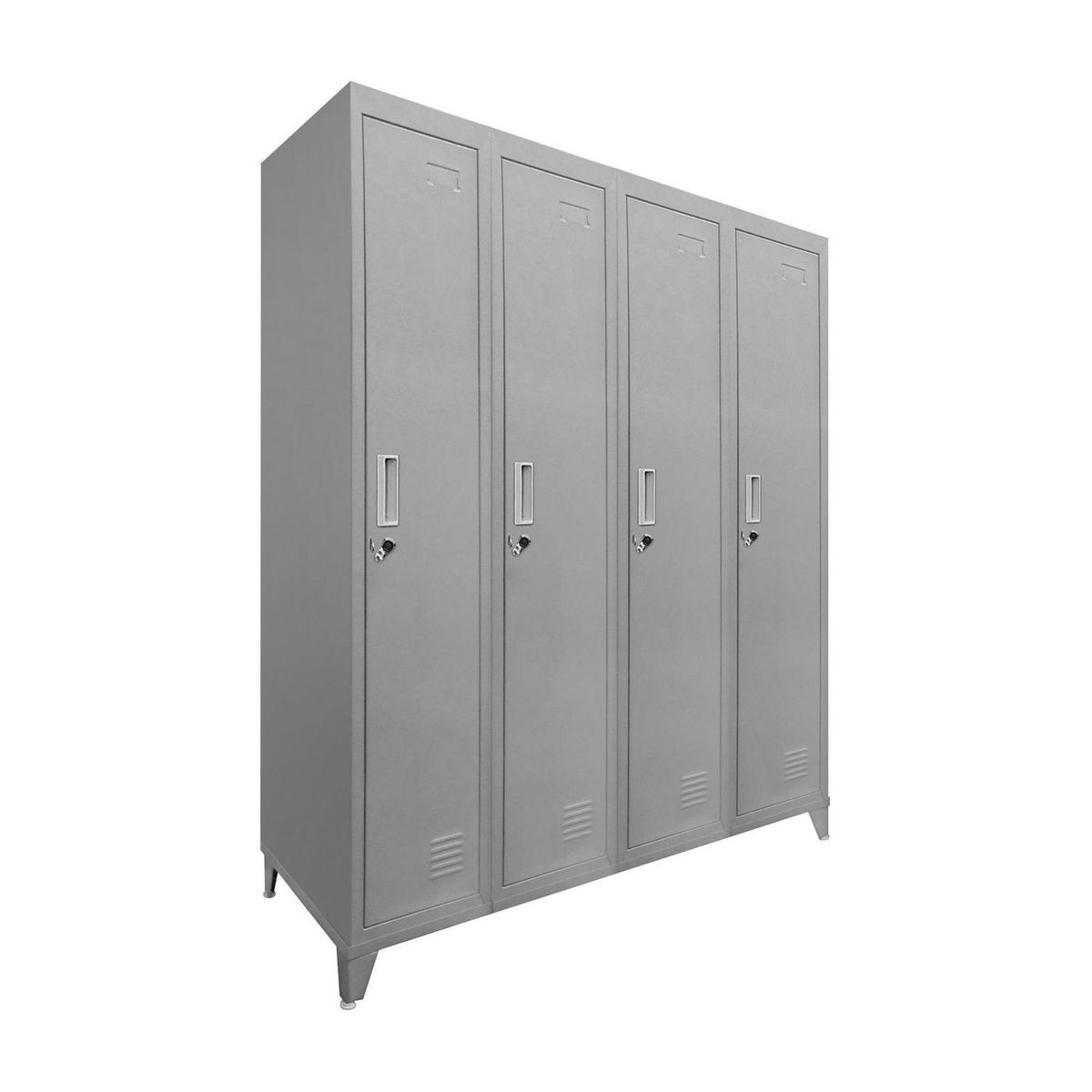 MALETEK - Locker Metálico 4 Cuerpos 4 Puerta(s) 111x166x47 cm Gris