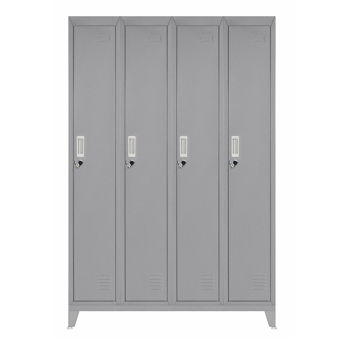 MALETEK - Locker Metálico 4 Cuerpos 4 Puerta(s) 111x166x47 cm Gris