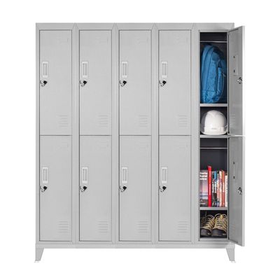 Imagen 2 del producto Locker Metálico 5 Cuerpos 10 Puerta(s) 137x166x47 cm Gris