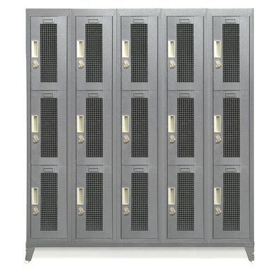 Locker Metlico 5 cuerpos 15 puertas malla