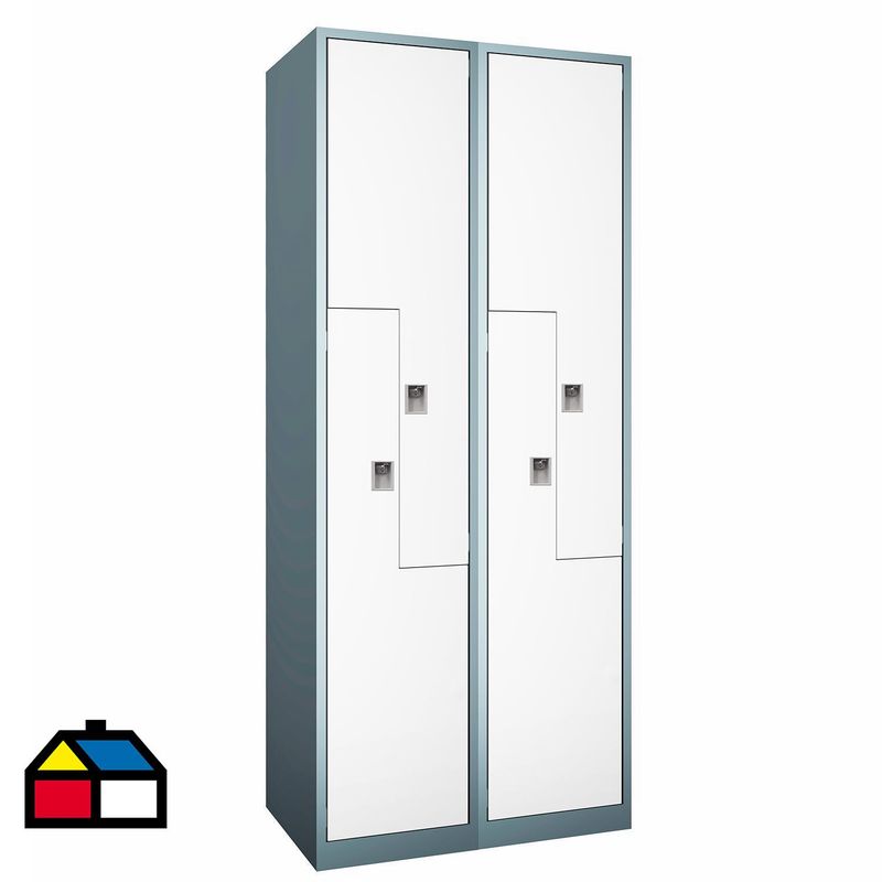 MALETEK - Locker Z 4 Puerta(s) 76x185x47 cm Gris