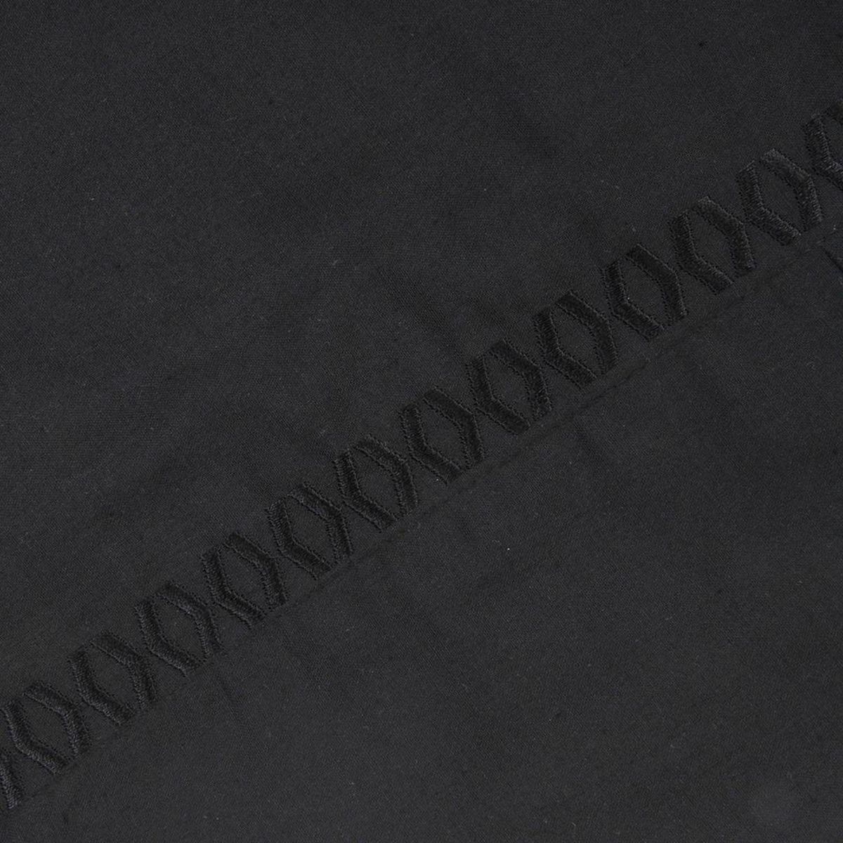 MASHINI - Funda de almohada color 144 hilos 50x70 cm negro