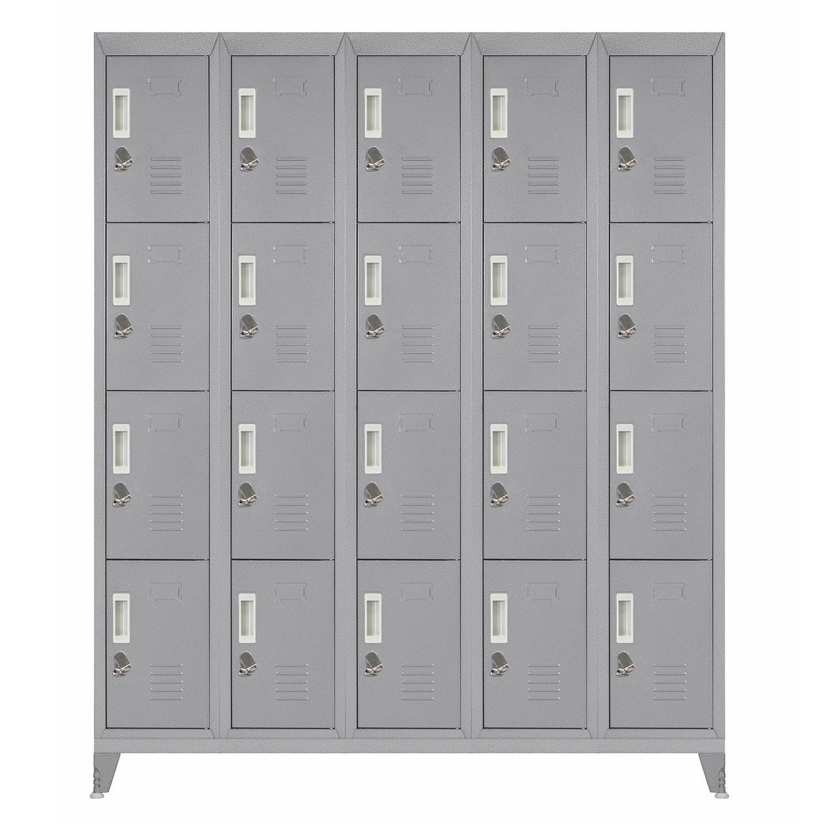 MALETEK - Locker M 5 Cuerpos 20 Puerta(s) 137x166x52 cm Gris