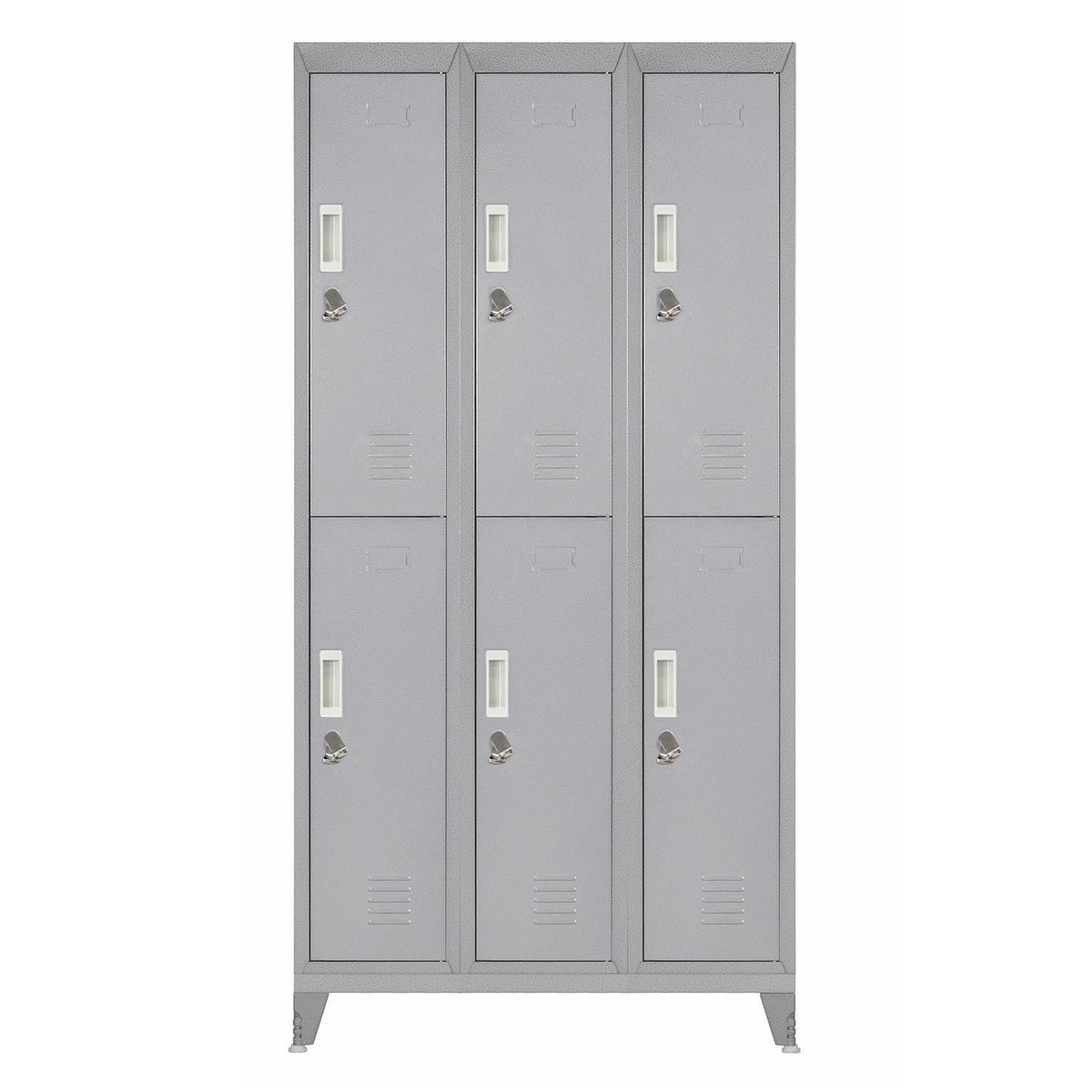 MALETEK - Locker M 3 Cuerpos 6 Puerta(s) 83x166x52 cm Gris