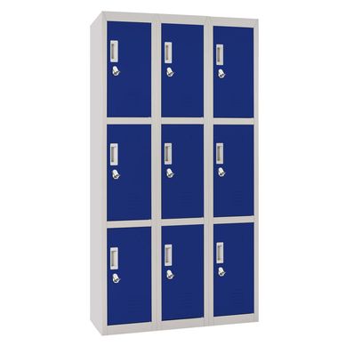 Locker Officelock 3 cuerpos 9 casilleros Azul